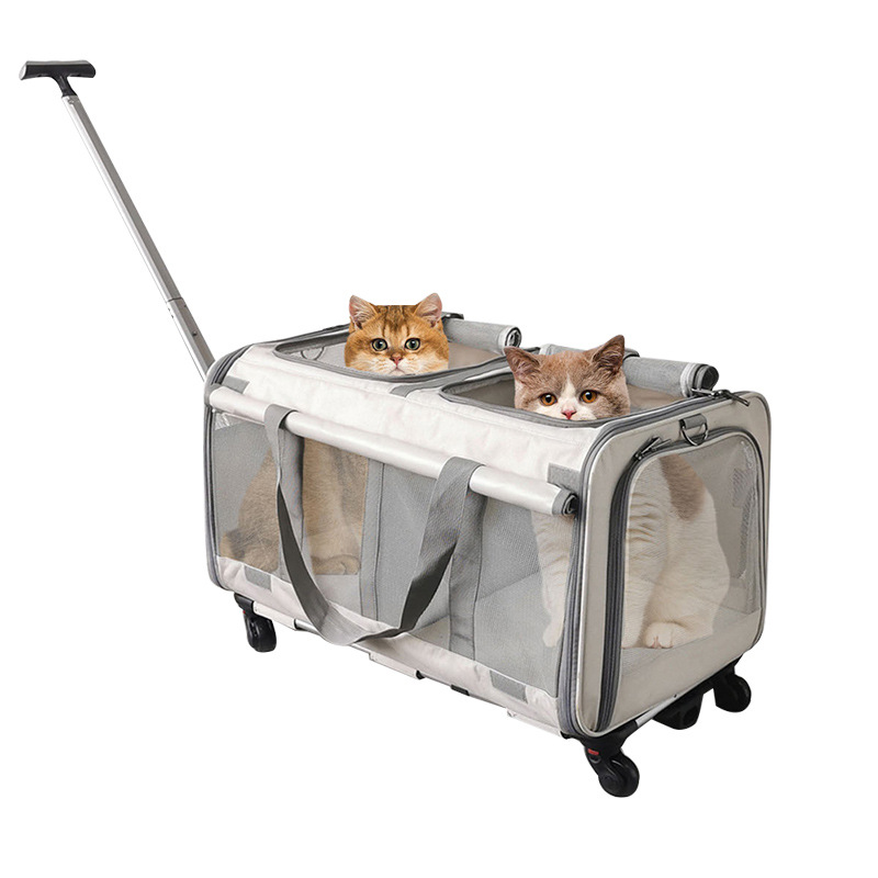 Large Capacity Breathable Pet Rolling Carrier S18