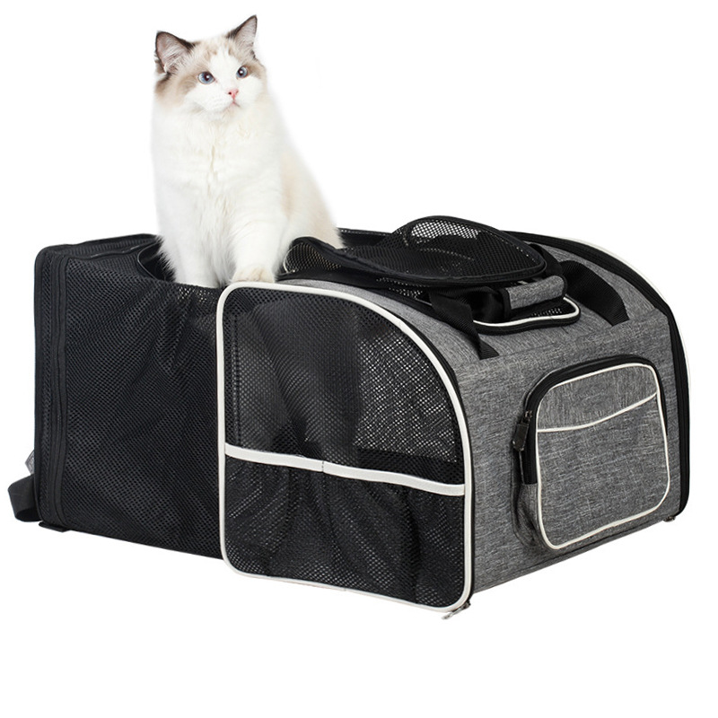 Expandable Foldable Breathable Pet Backpack Carrier