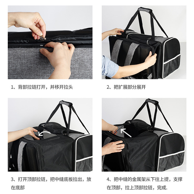Expandable Foldable Breathable Pet Backpack Carrier - Image 4
