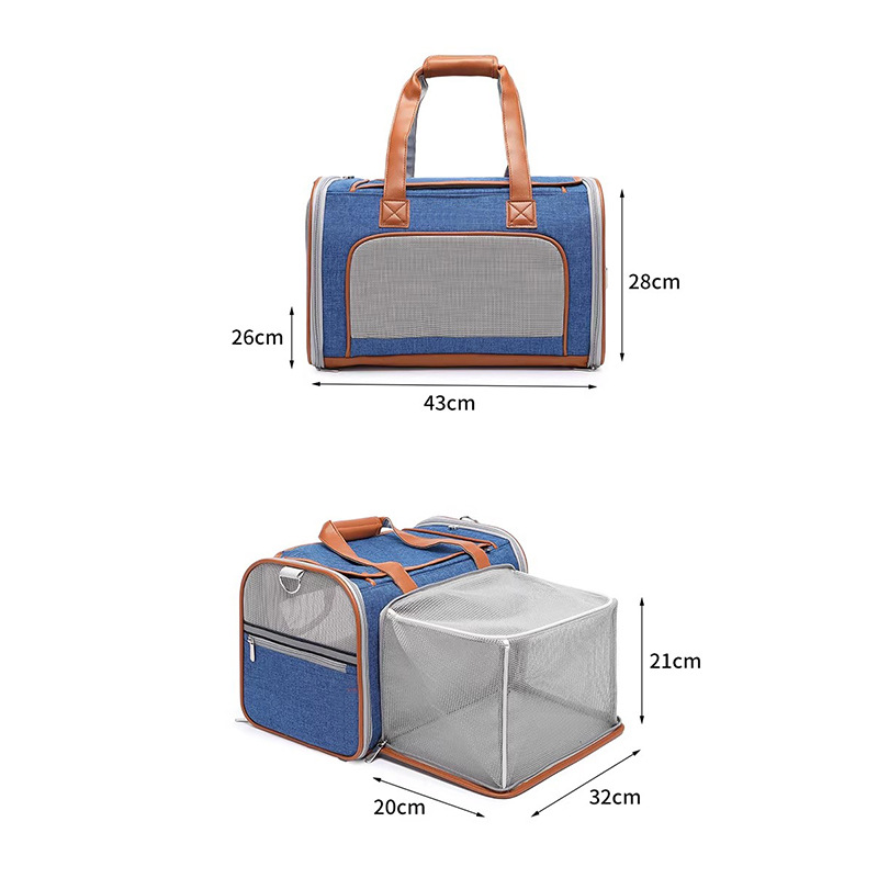 Expandable Large Capacity Foldable Soft-Sided Pet Carrier - Image 2