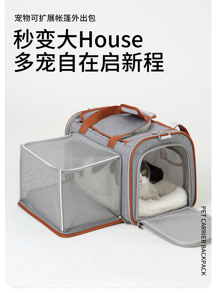 Expandable Large Capacity Foldable Soft-Sided Pet Carrier - Image 8
