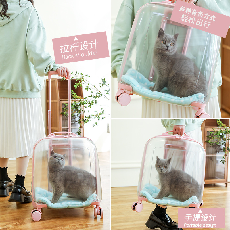Window Large Capacity Pet Rolling Carrier S15 - Image 4
