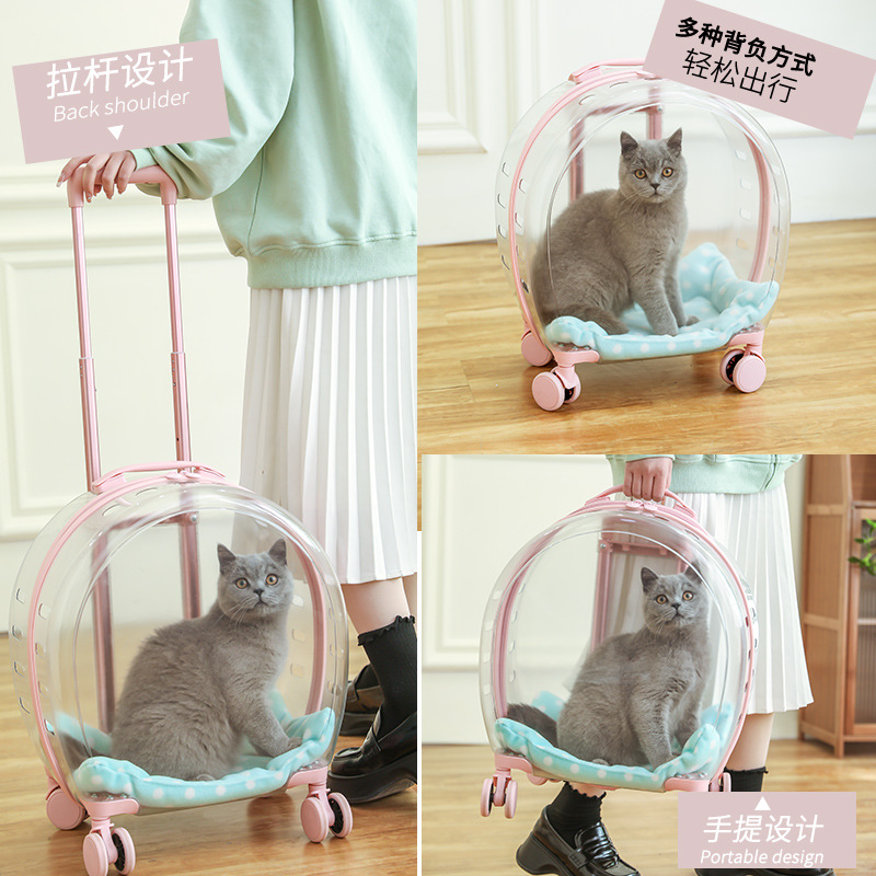 Window Large Capacity Pet Rolling Carrier S16 - Image 4