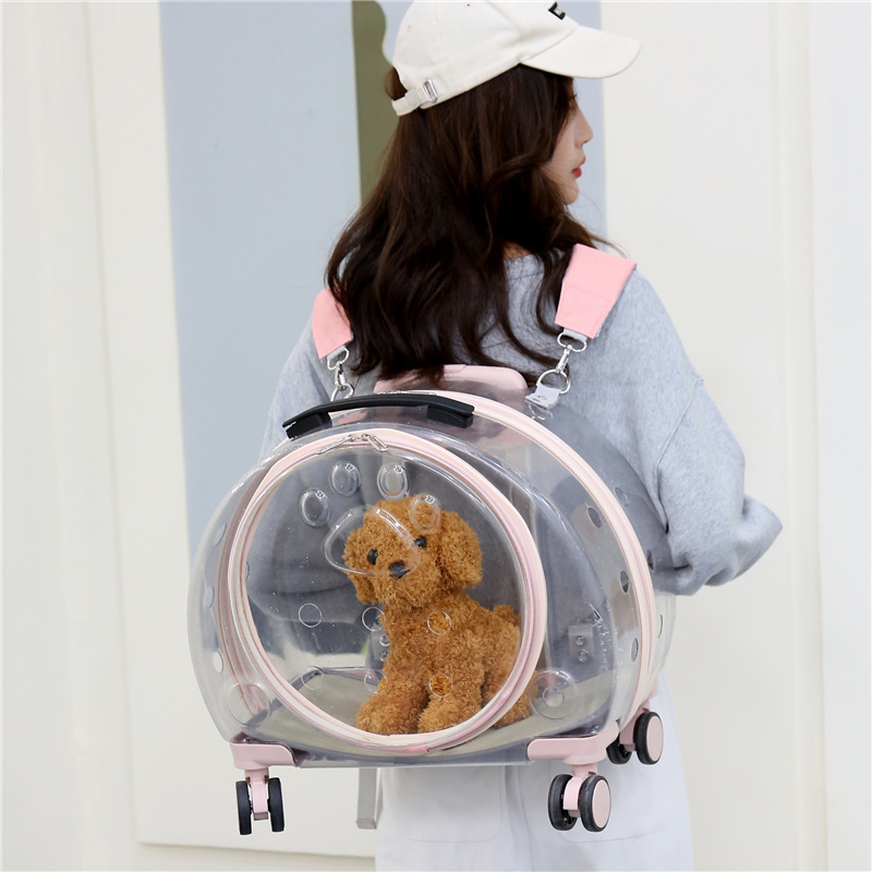 Window Large Capacity Pet Rolling Carrier S18 - Image 3