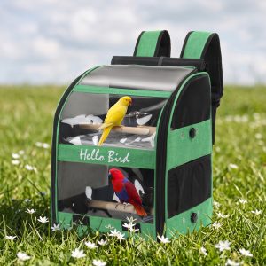 Panoramic Window Double-Compartment Parrot Carrier S01