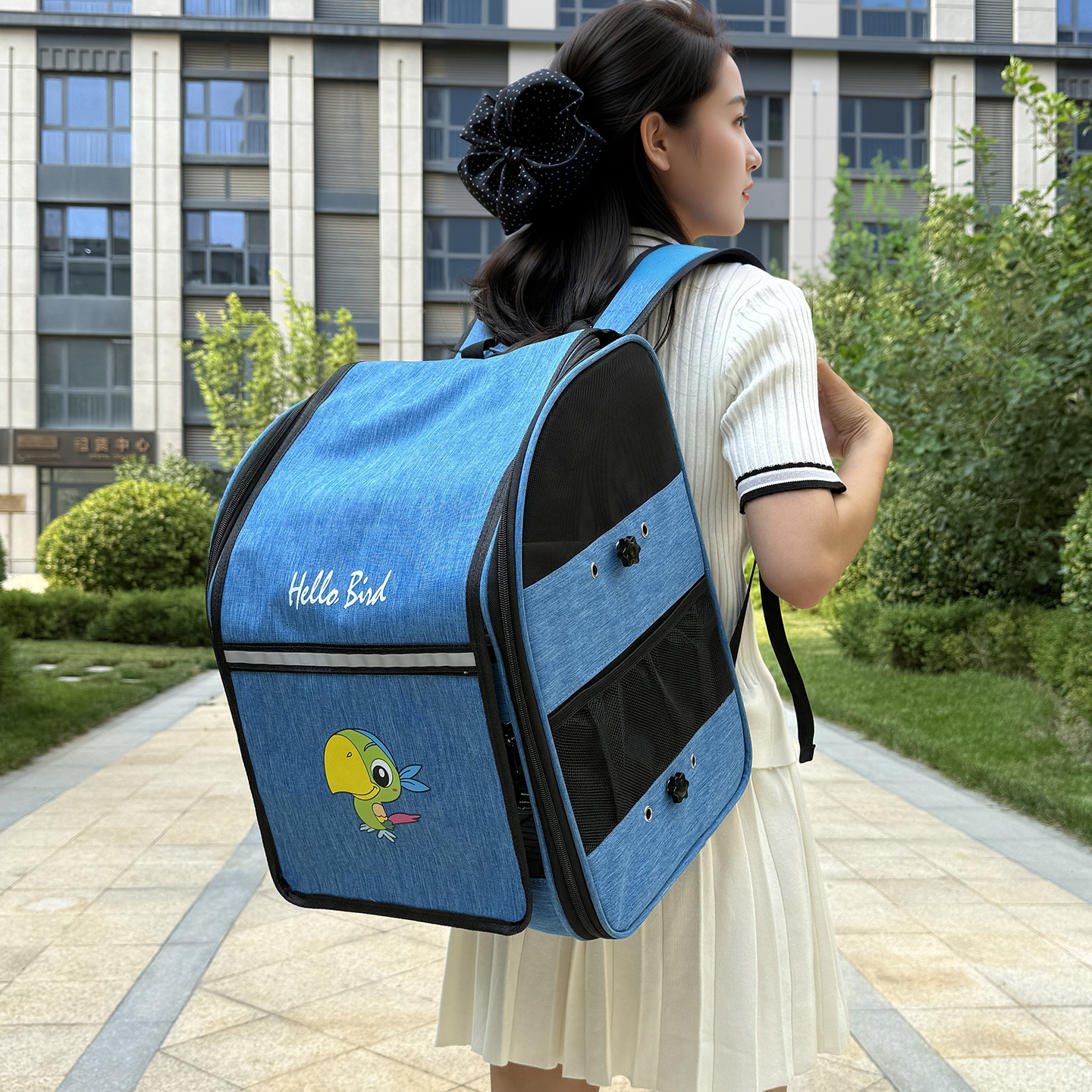 Panoramic Window Double-Compartment Parrot Carrier S01 - Image 3