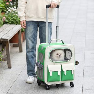 Large Capacity Breathable Pet Rolling Carrier S21