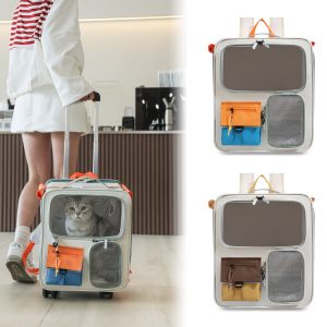 Large Capacity Breathable Pet Rolling Carrier S22