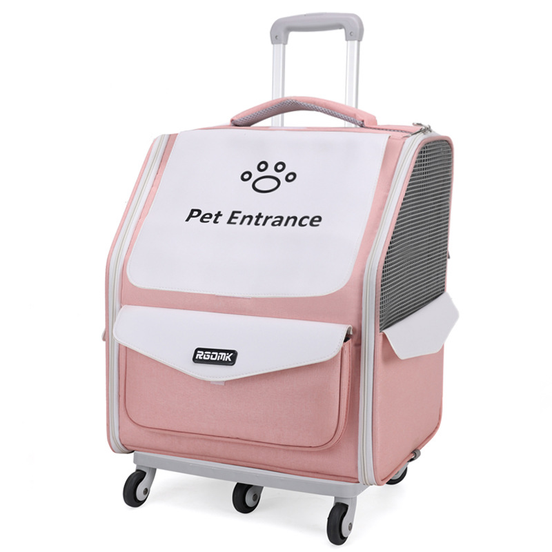 Capacity Breathable Pet Rolling Carrier Style D - Image 5